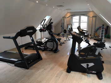 Fitnesslokalet hos Ringgården, hvor der er mulighed for at dyrke motion